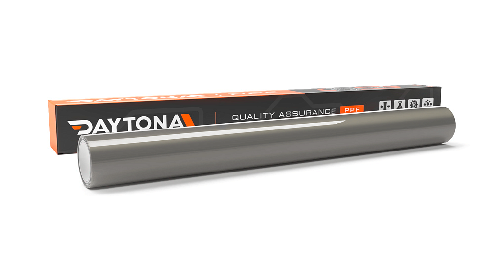 Глянцевая полиуретановая пленка Алюминиевый Серый DAYTONA PPF S200 Liquid Aluminum Mercury 